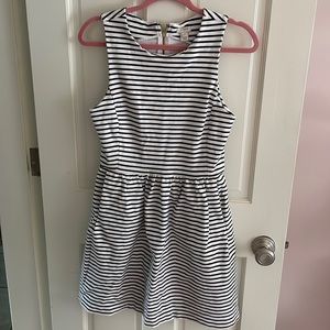 Jcrew stripped zip up dress with pockets